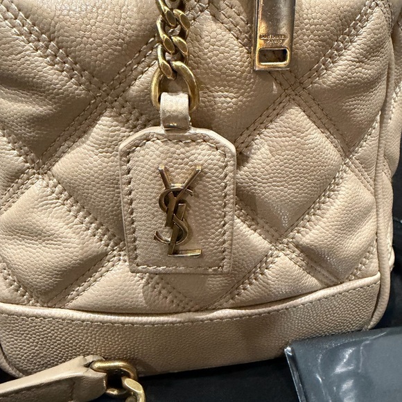 YVES SAINT LAURENT 80s Vanity Bag in Beige - Picture 5 of 13